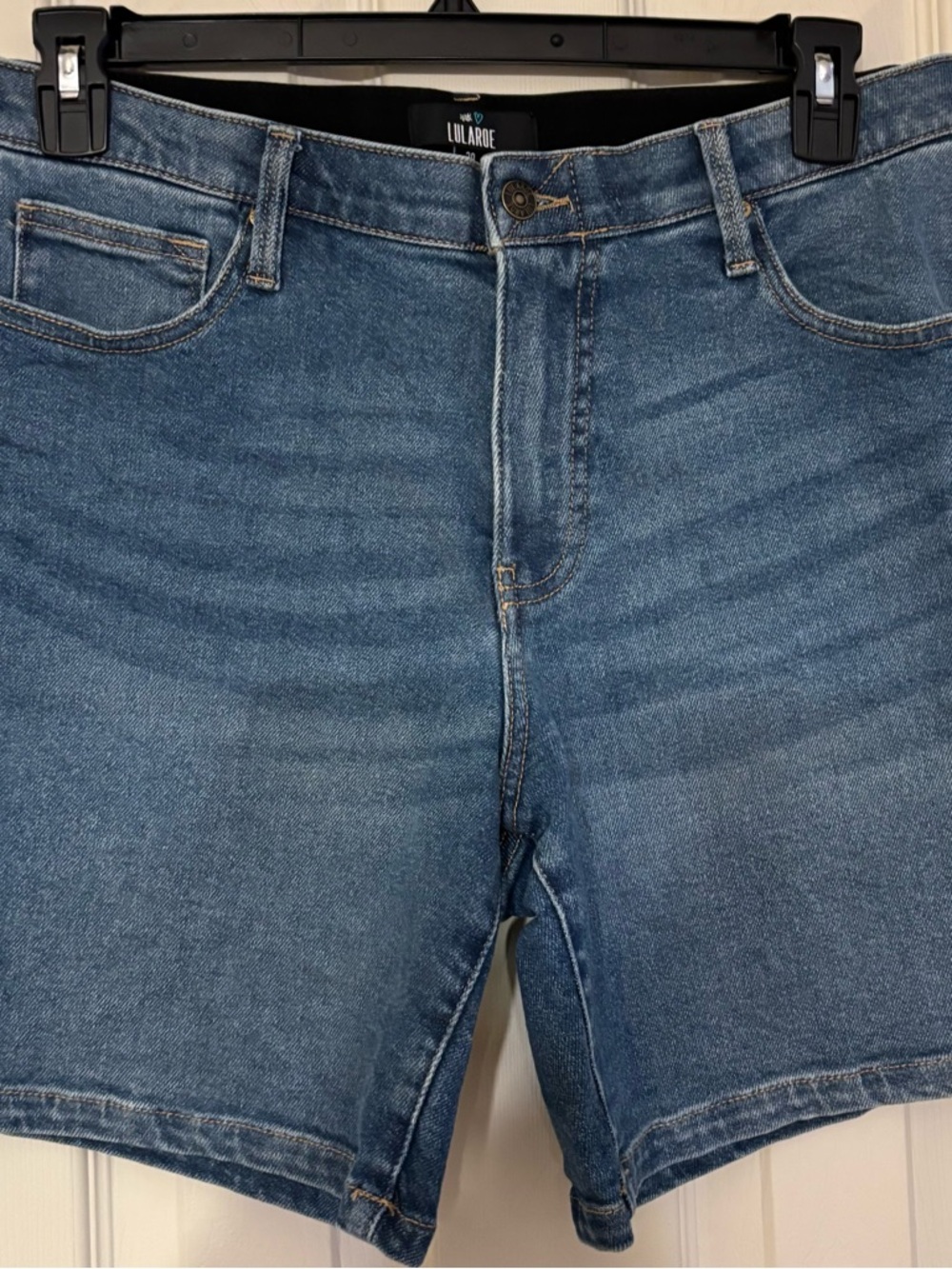 LuLaRoe Women's Blue Denim Bermuda Shorts